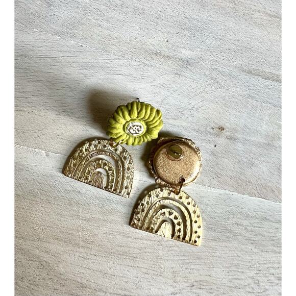 Statement Earrings Handmade Polymer Clay Earrings Handcrafted Artwork Floral - Picture 7 of 7